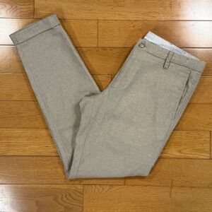 AT.P.CO Mens Beige Virgin Wool Blend Tapered Slim Cuffed Trousers Size 46 IT